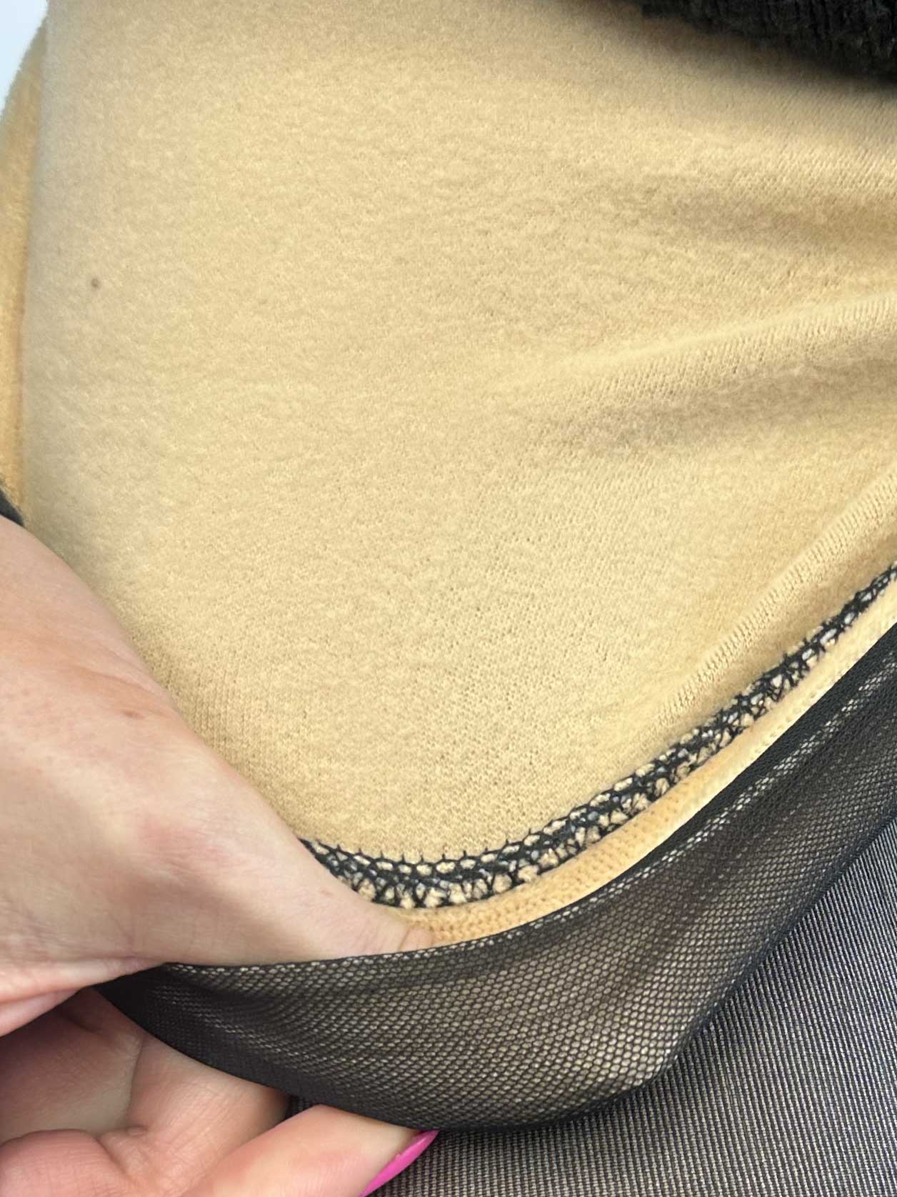 Addi - Sorte tykke foret nylonstrømper